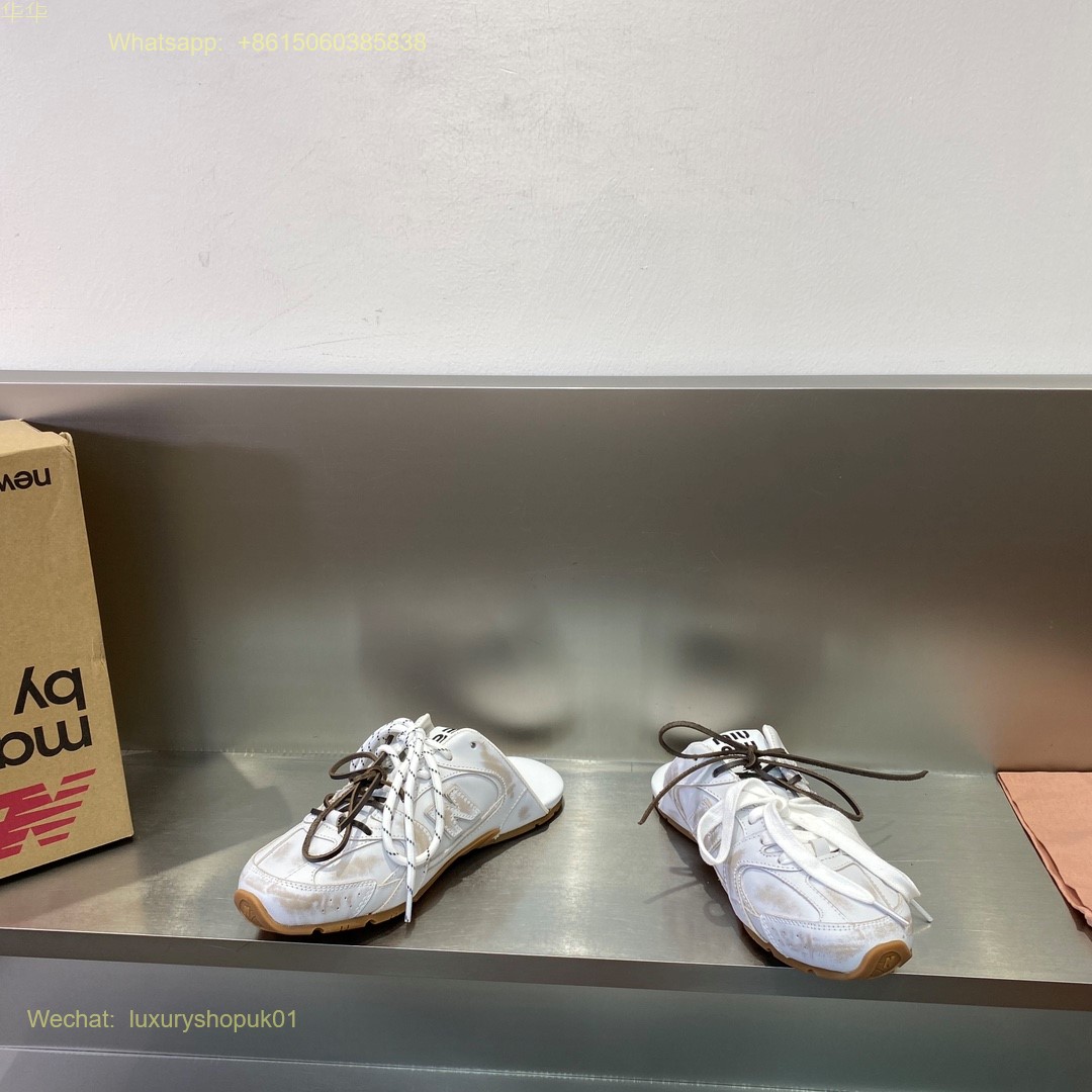 Miu Miu New Balance 530 Sl Suede Mule Slip on slipper Sneakers Mens Women Shoes