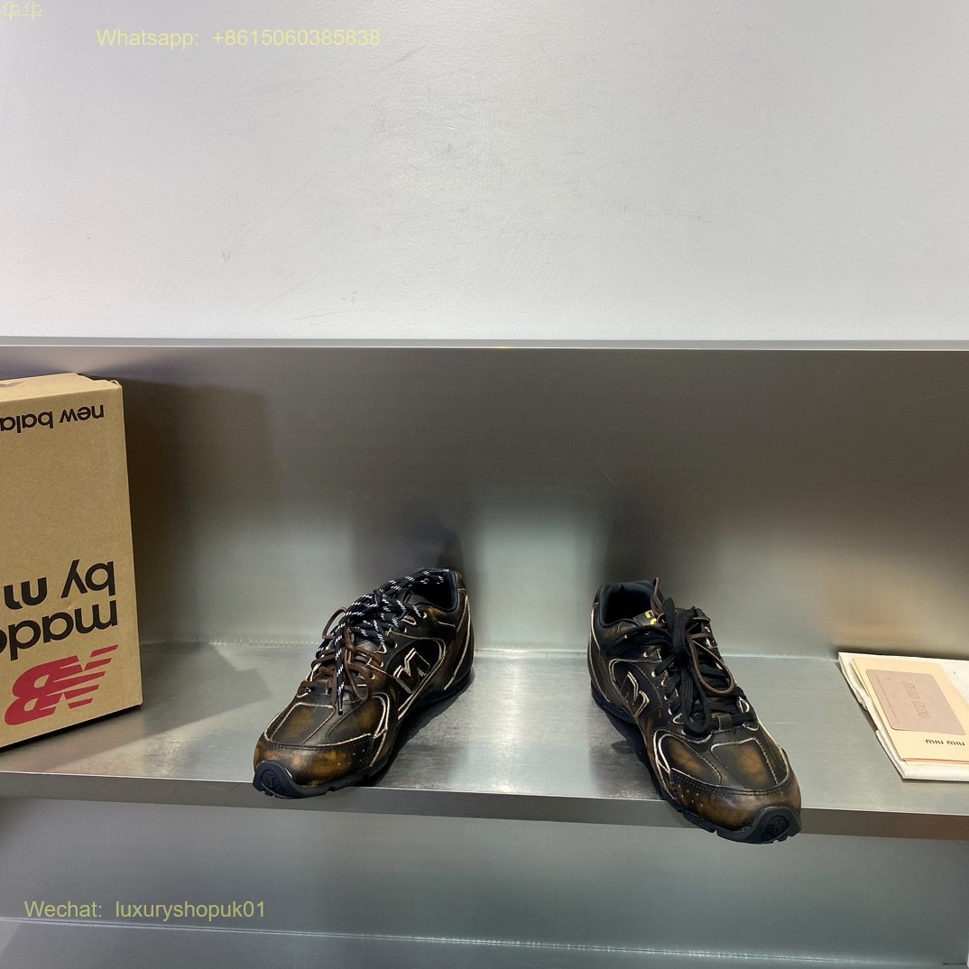 Miu Miu New Balance 530 Cinnamon SL Suede Mesh Low Top Sneakers Women Shoes