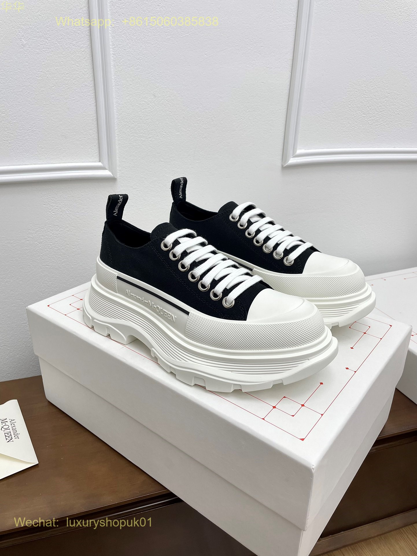 Alexander McQueen Lace-Up Chunky Sneakers Mens Women Shoes