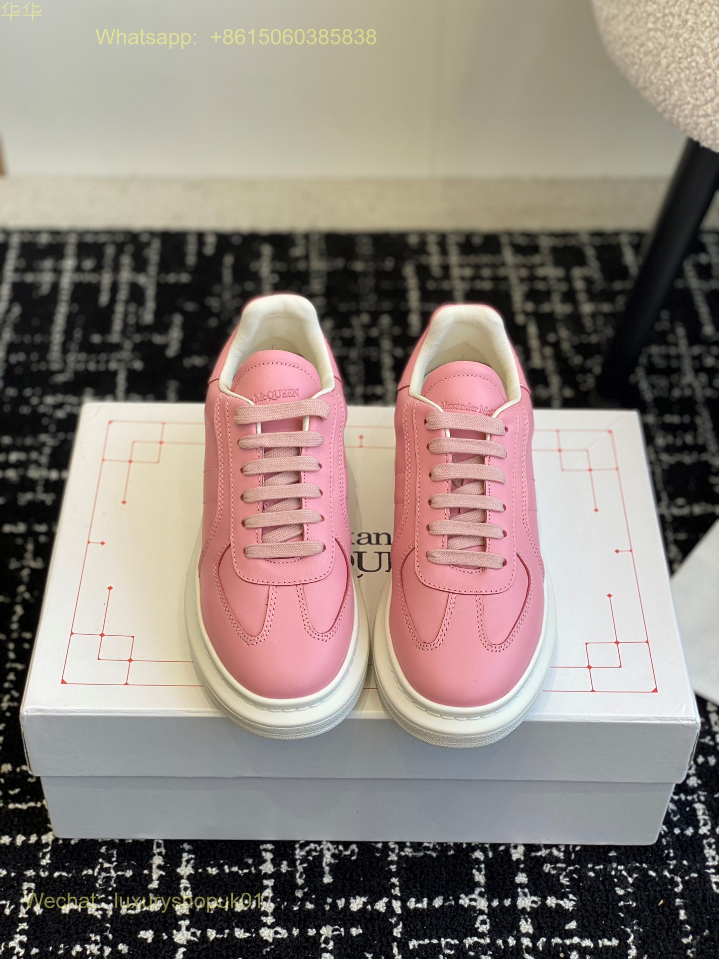 Alexander McQueen Oversized Lace-Up Low-Top Sneakers Mens Women Sports Shoes