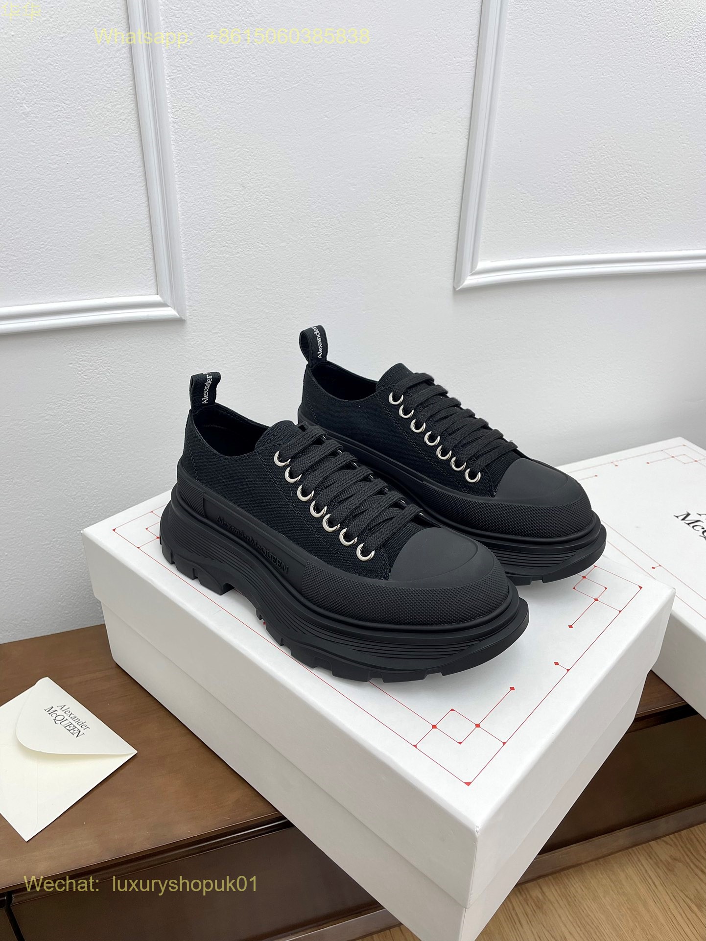 Alexander McQueen Lace-Up Chunky Sneakers Mens Women Shoes
