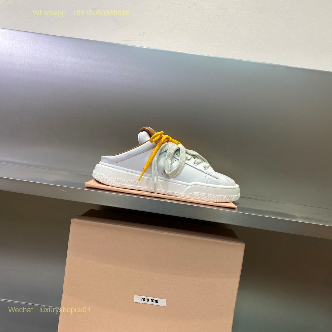 Miu Miu sneaker Mule slip on Slippers Women Shoes