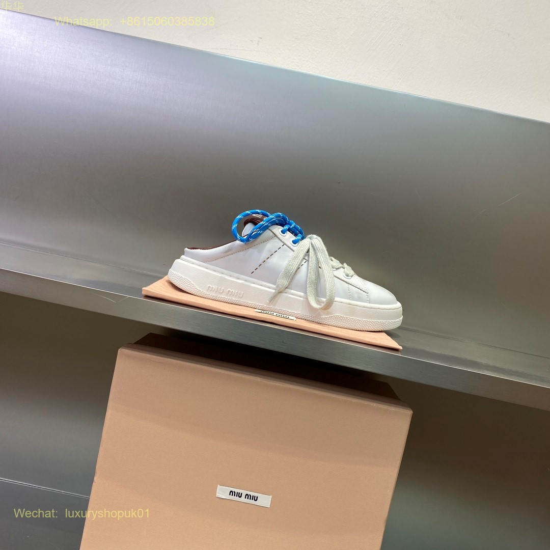 Miu Miu sneaker Mule slip on Slippers Women Shoes