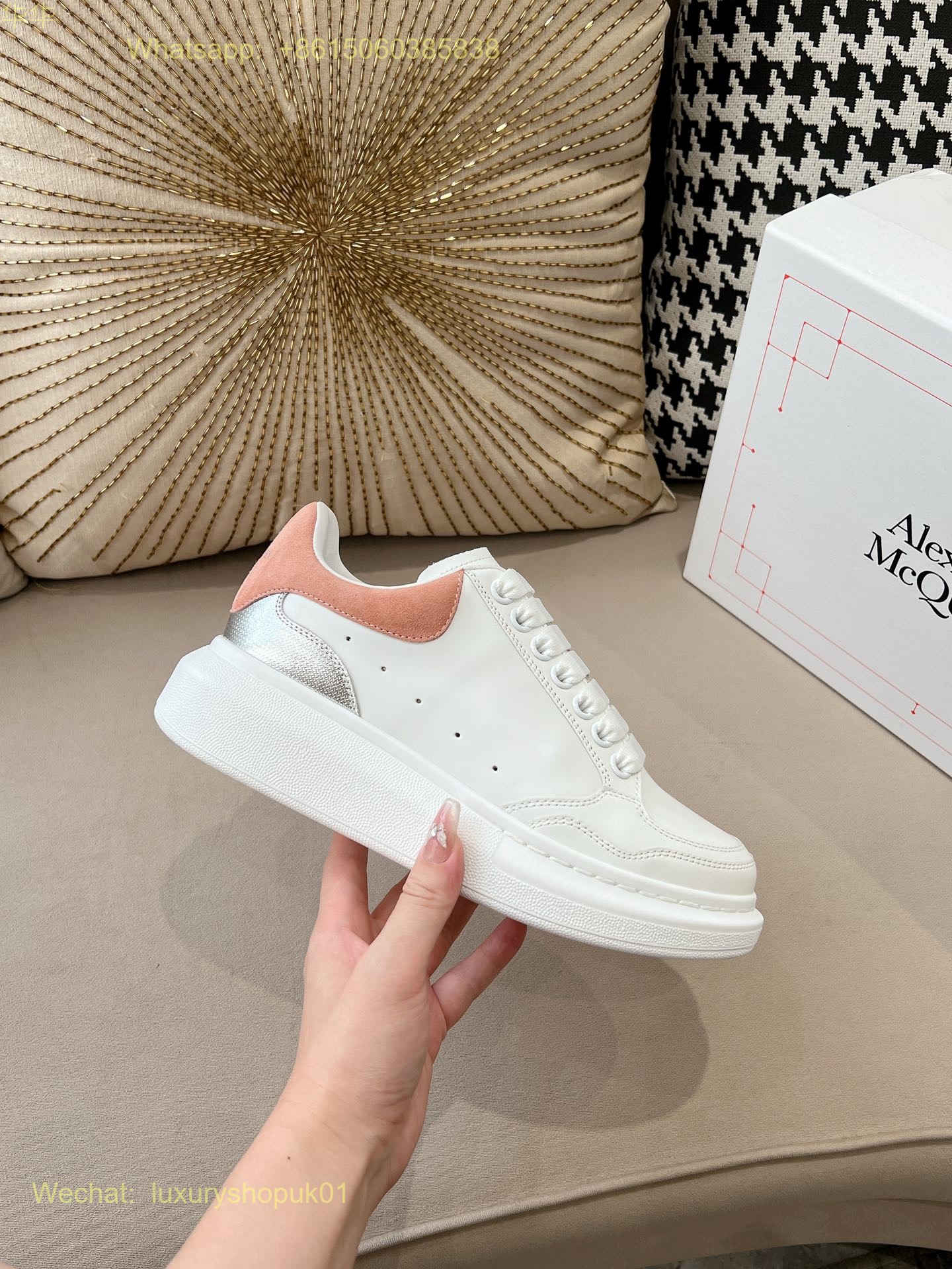 Alexander McQueen Oversized Lace-Up Low-Top Sneakers Mens Women Sports Shoes