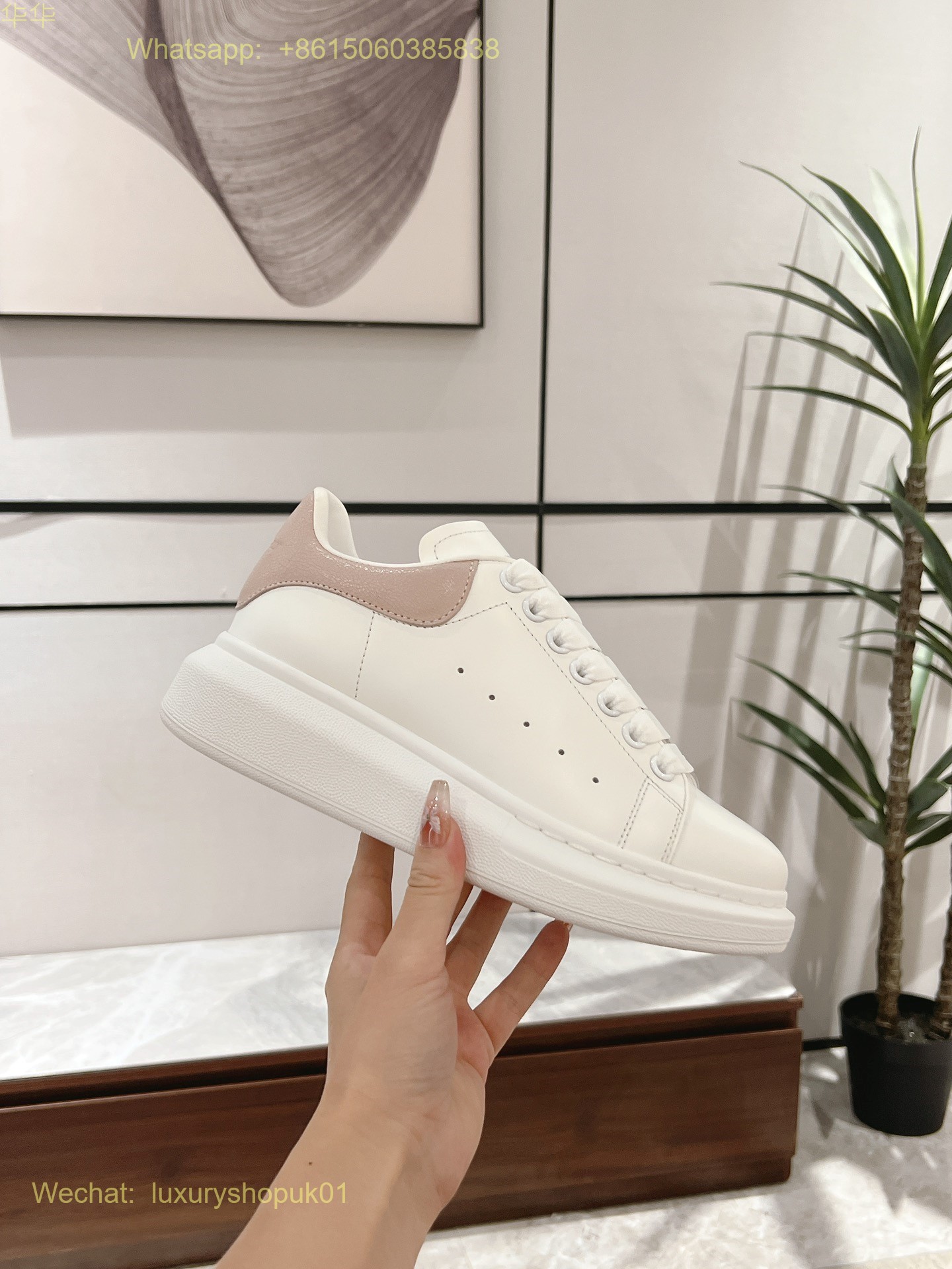 Alexander McQueen Oversized Lace-Up Low-Top Sneakers Mens Women Sports Shoes