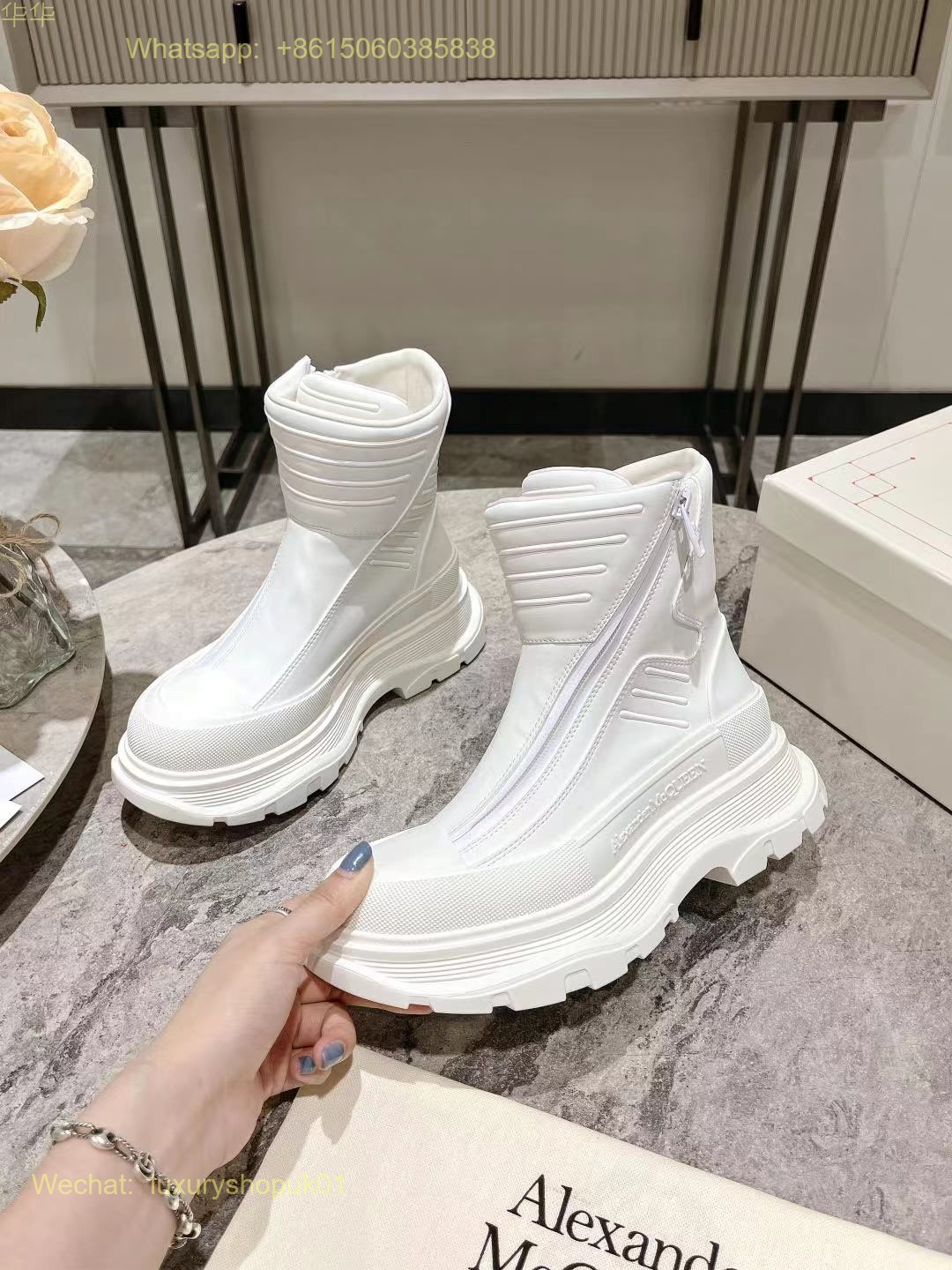 Alexander McQueen Platform high top Sneakers Mens Women Sports Shoes