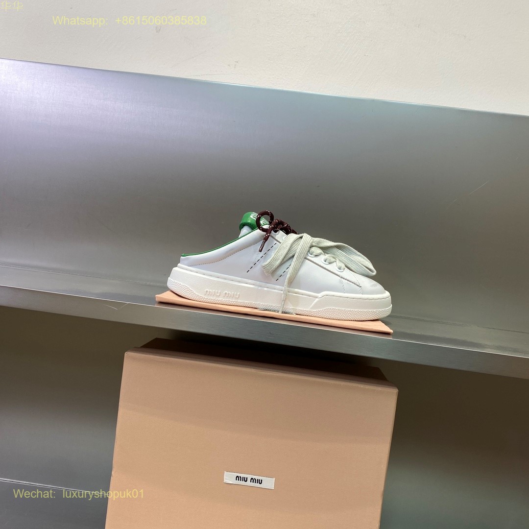 Miu Miu sneaker Mule slip on Slippers Women Shoes