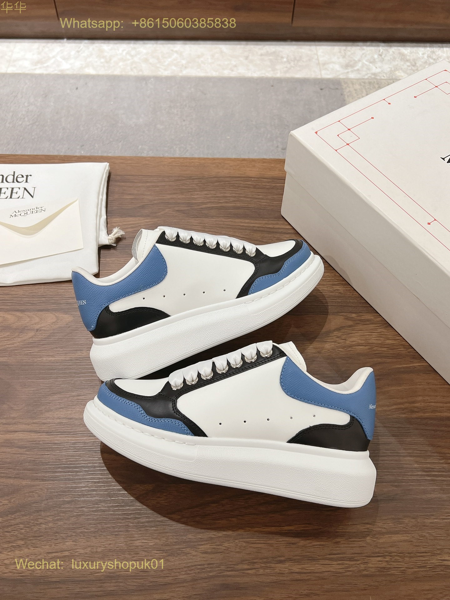 Alexander McQueen Oversized Lace-Up Low-Top Sneakers Mens Women Sports Shoes