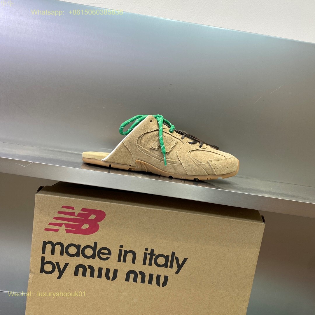 Miu Miu New Balance 530 Sl Suede Mule Slip on slipper Sneakers Mens Women Shoes