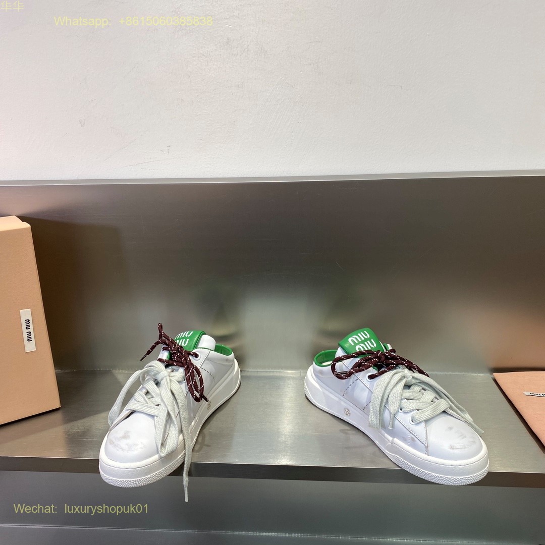 Miu Miu sneaker Mule slip on Slippers Women Shoes