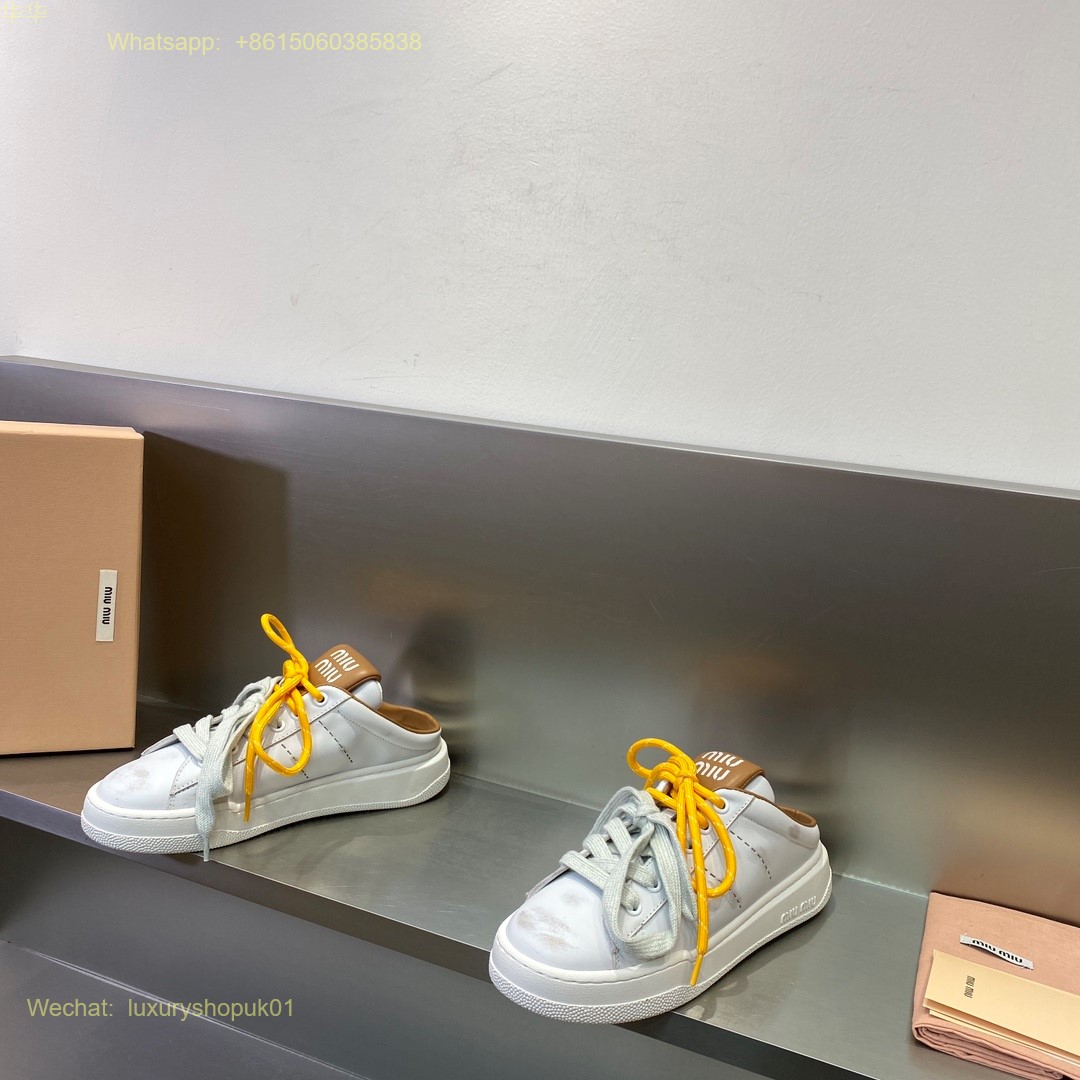 Miu Miu sneaker Mule slip on Slippers Women Shoes