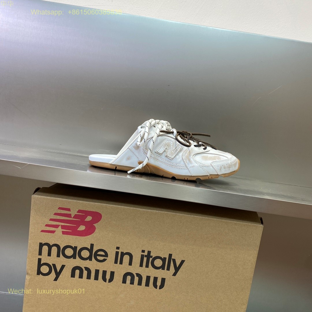 Miu Miu New Balance 530 Sl Suede Mule Slip on slipper Sneakers Mens Women Shoes