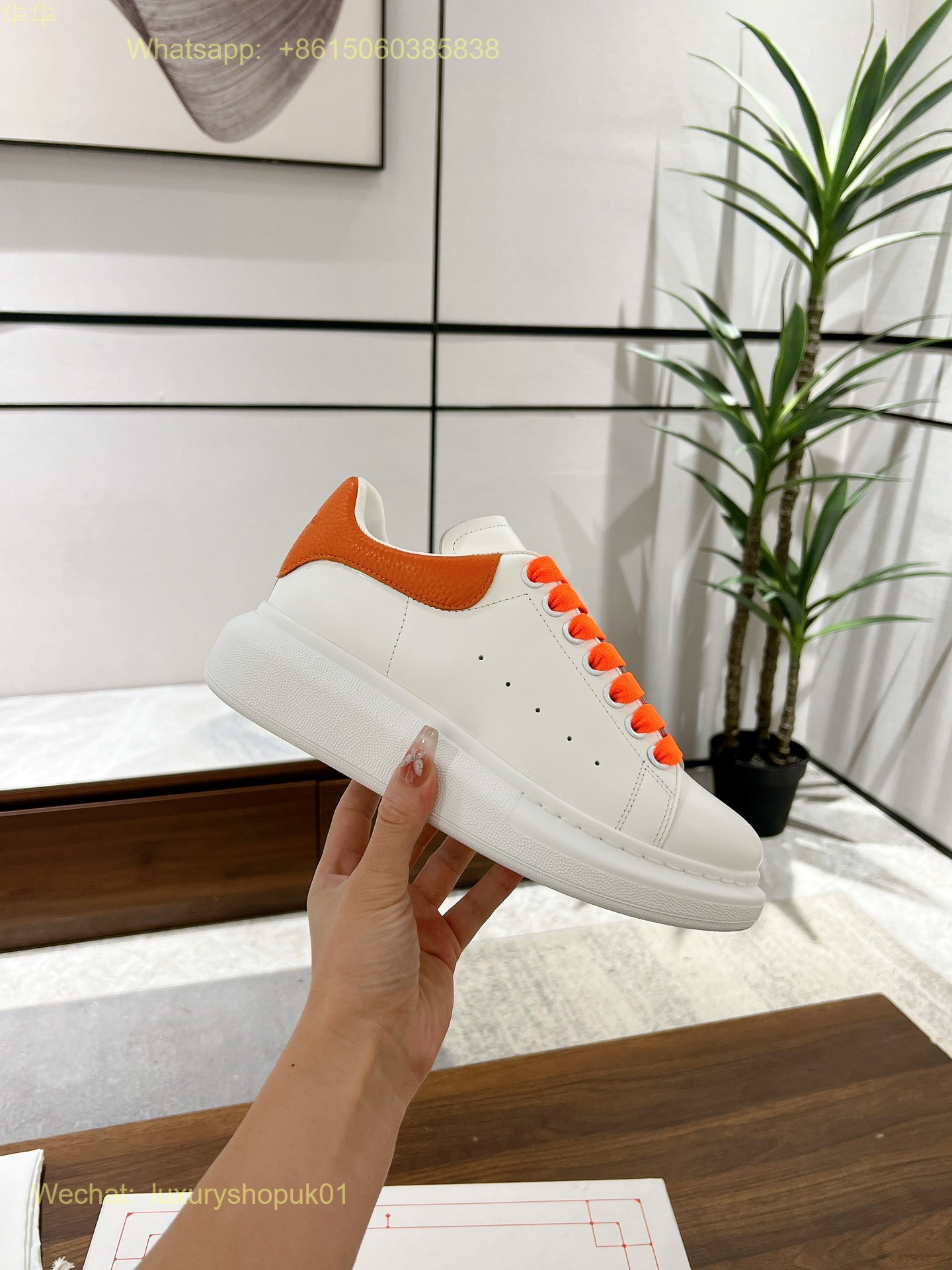 Alexander McQueen Oversized Lace-Up Low-Top Sneakers Mens Women Sports Shoes