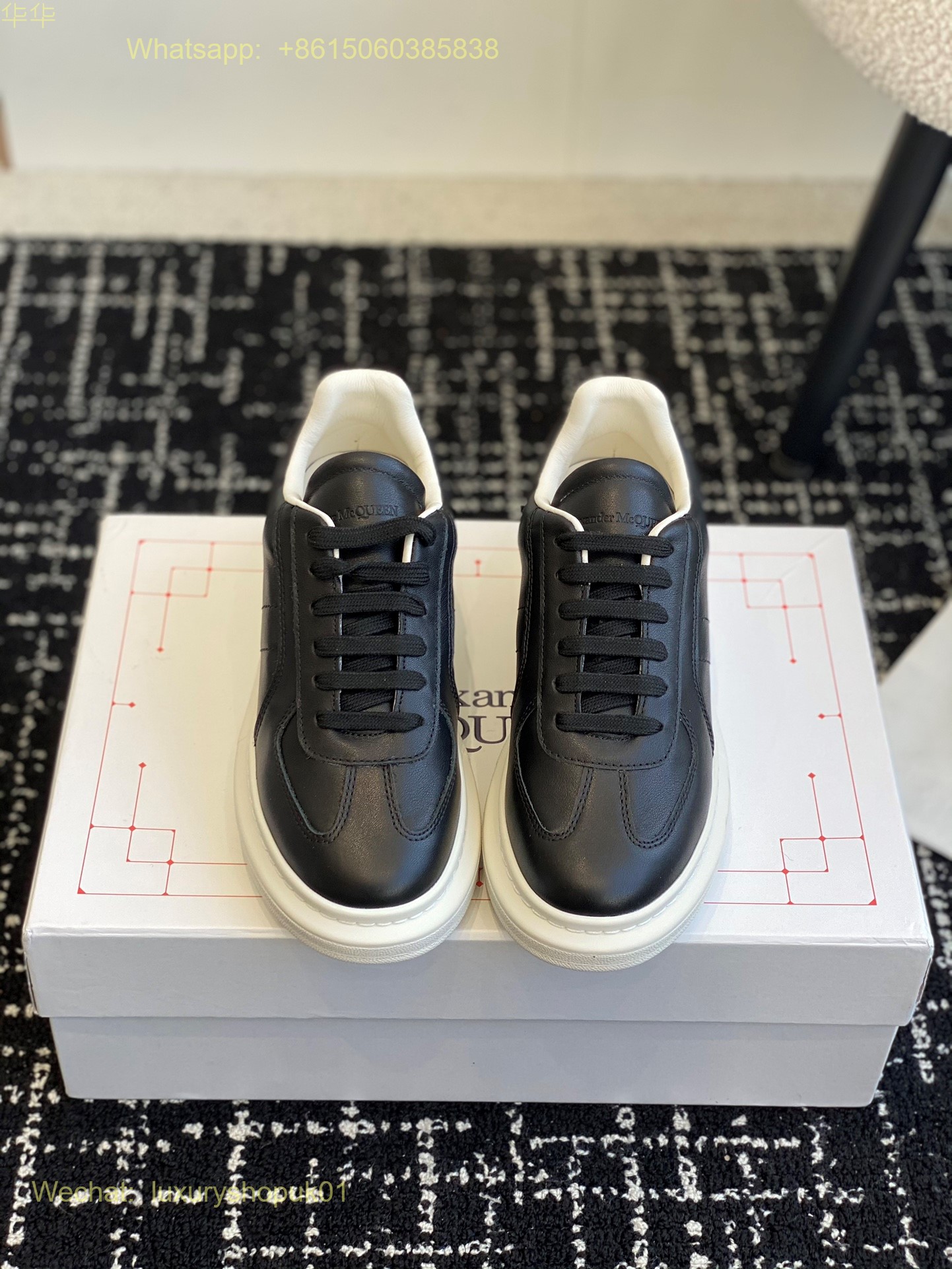 Alexander McQueen Oversized Lace-Up Low-Top Sneakers Mens Women Sports Shoes