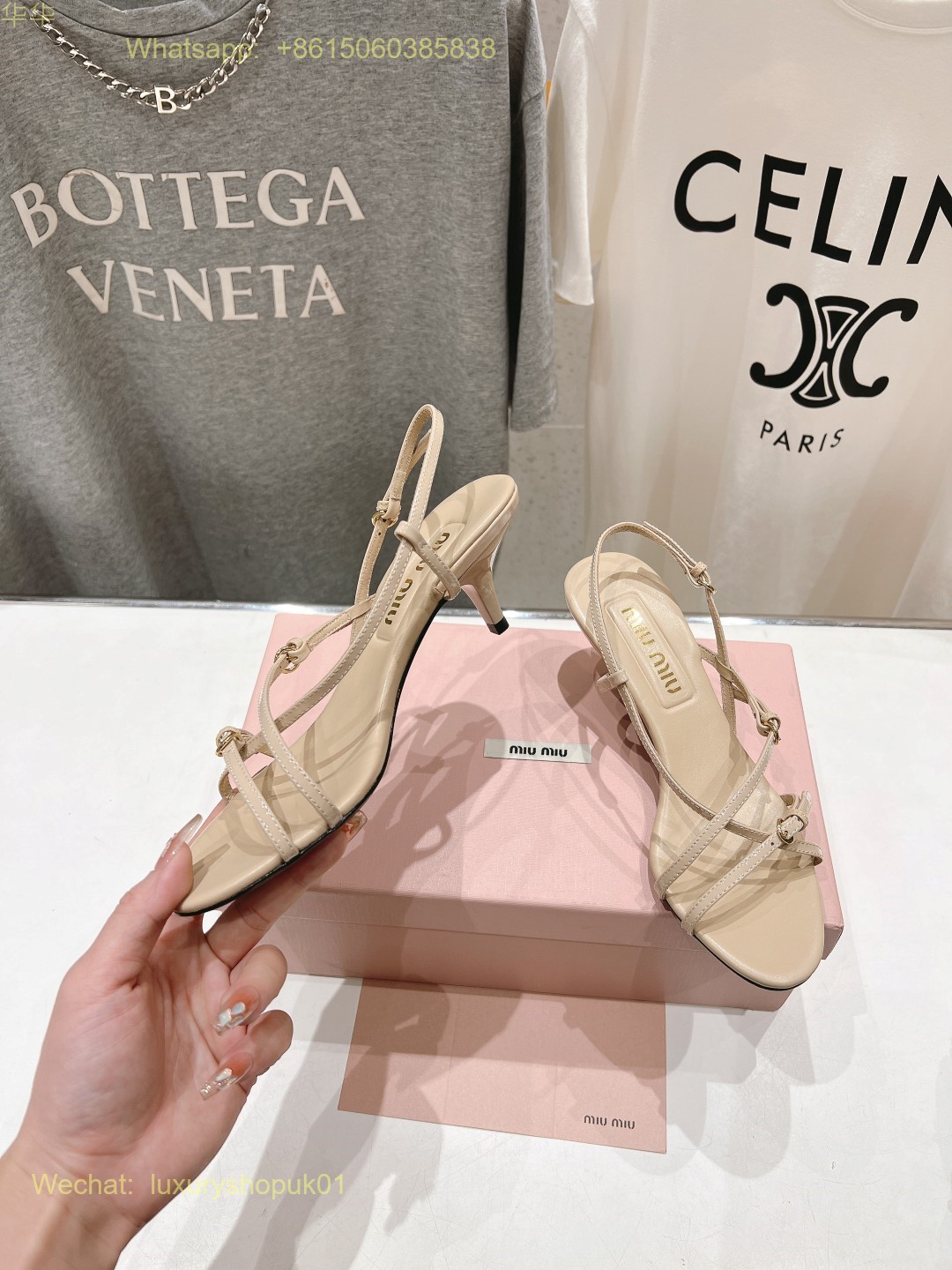 Miu Miu Strappy Leather Sandals Women Shoes