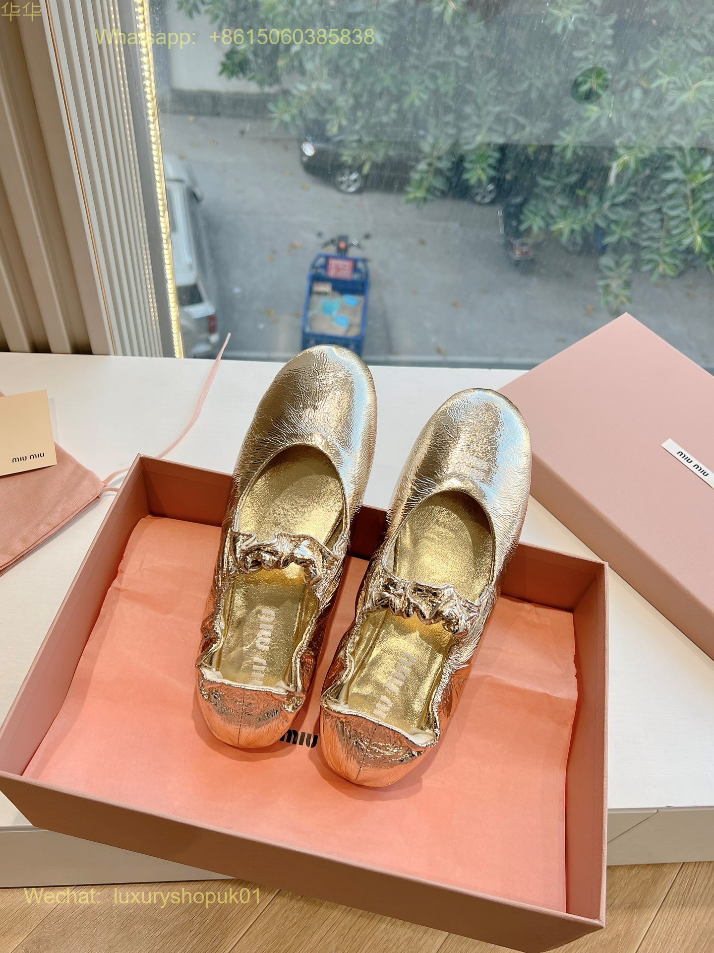 Miu Miu Ballerina Ballet Flats Women Shoes