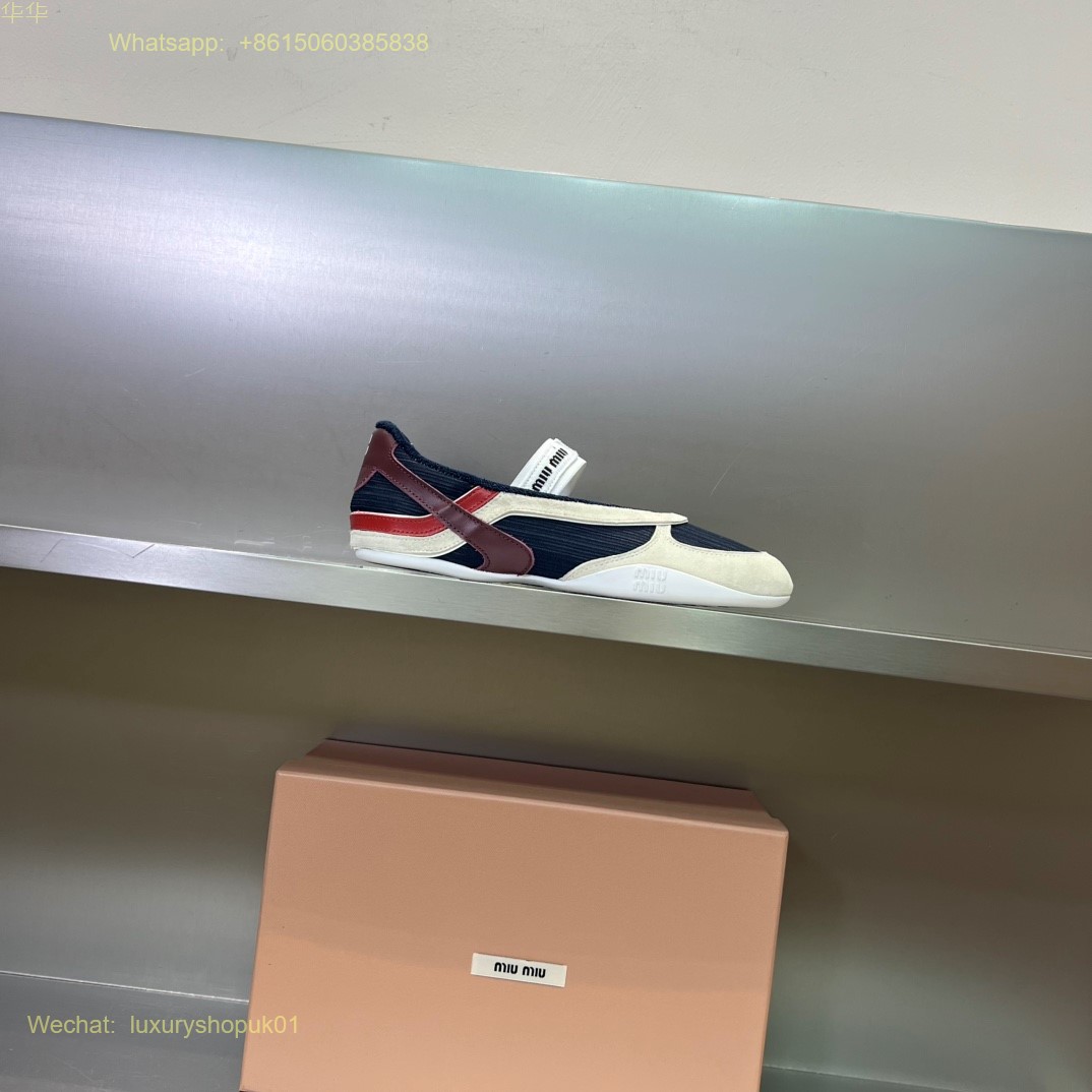 Miu Miu Ballet Flat Strap Women Shoes
