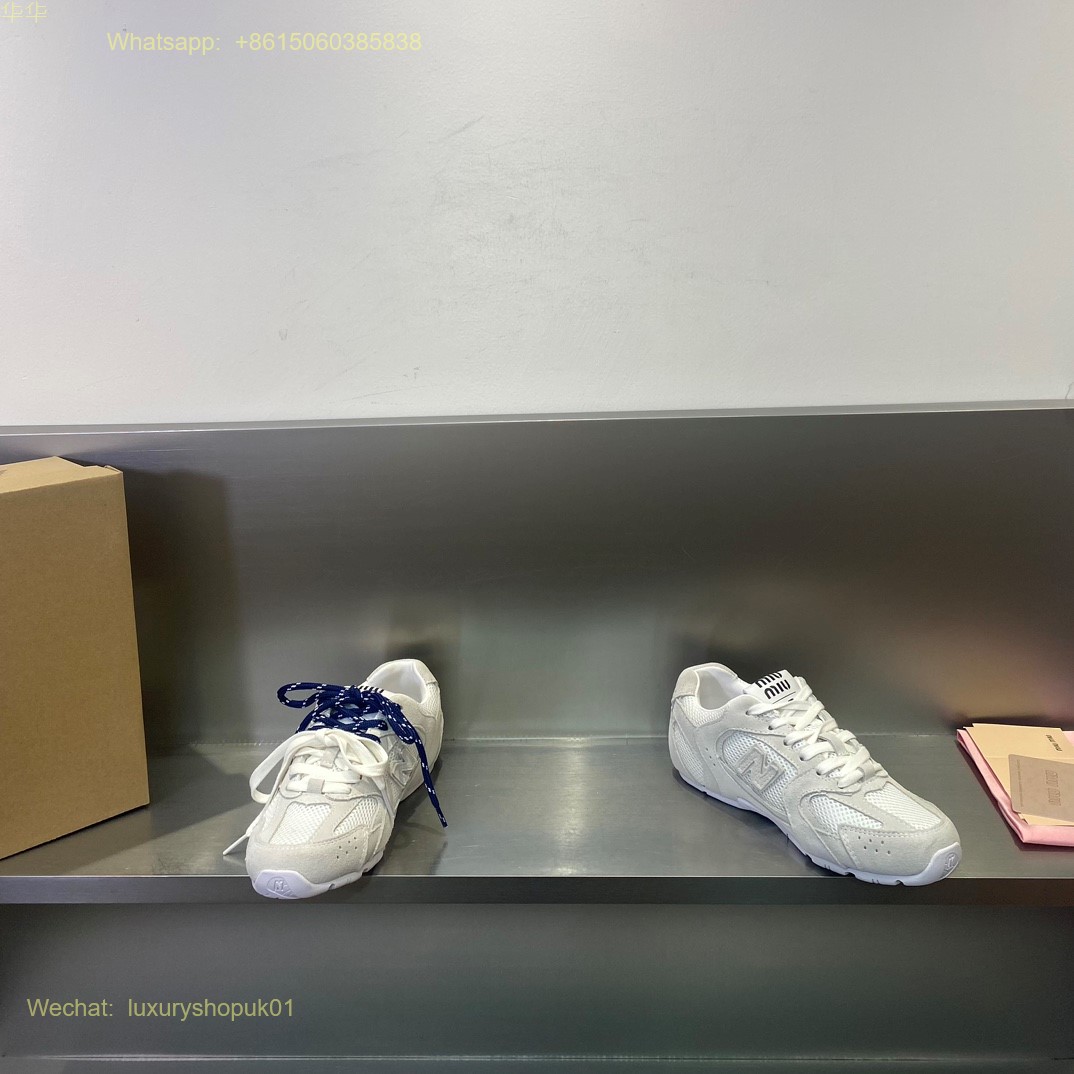 Miu Miu New Balance 530 sl leather Low Top Sneakers Women Mens Shoes