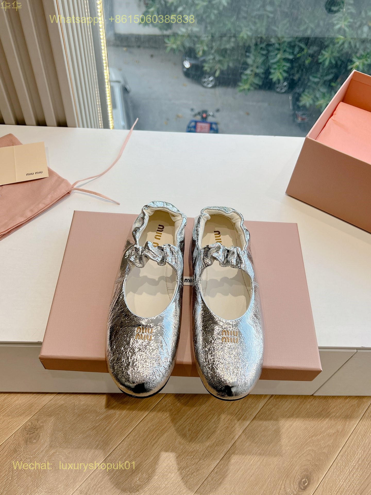 Miu Miu Ballerina Ballet Flats Women Shoes