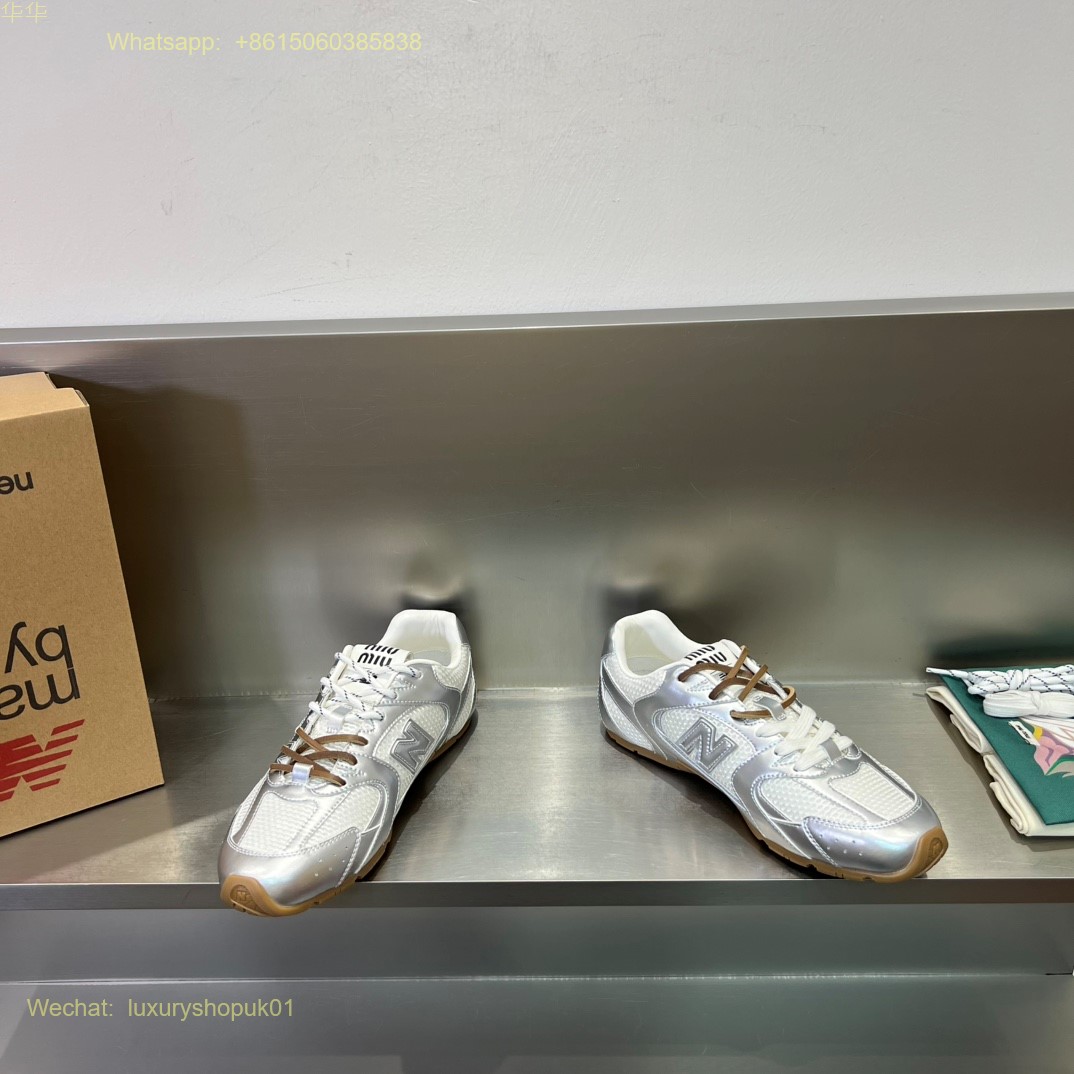 Miu Miu New Balance 530 sl leather Low Top Sneakers Women Mens Shoes