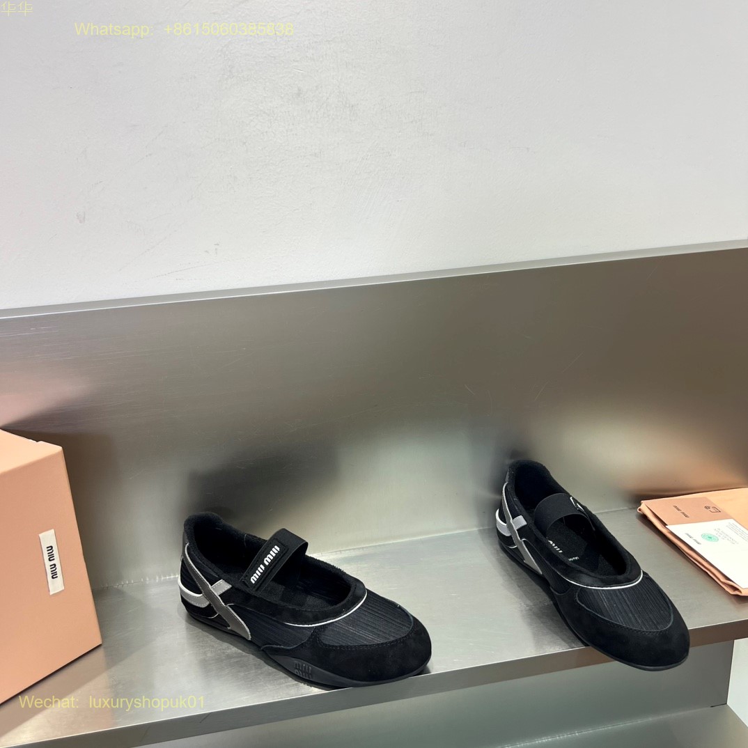 Miu Miu Ballet Flat Strap Women Shoes