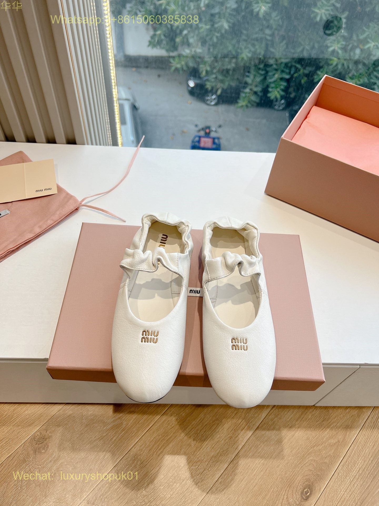 Miu Miu Ballerina Ballet Flats Women Shoes