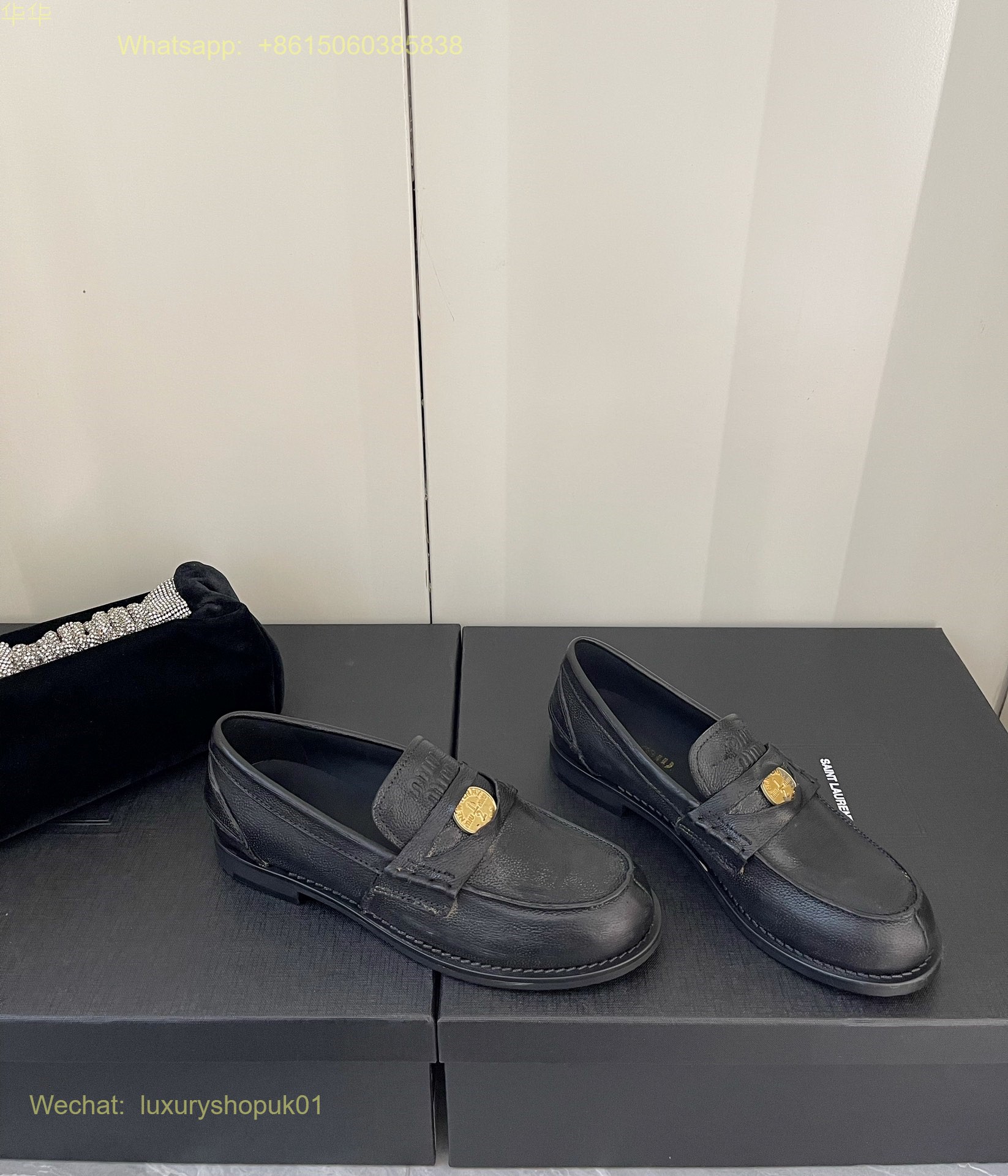 Miu Miu Round Toe Embossed Patent Penny Loafers Women Shoes