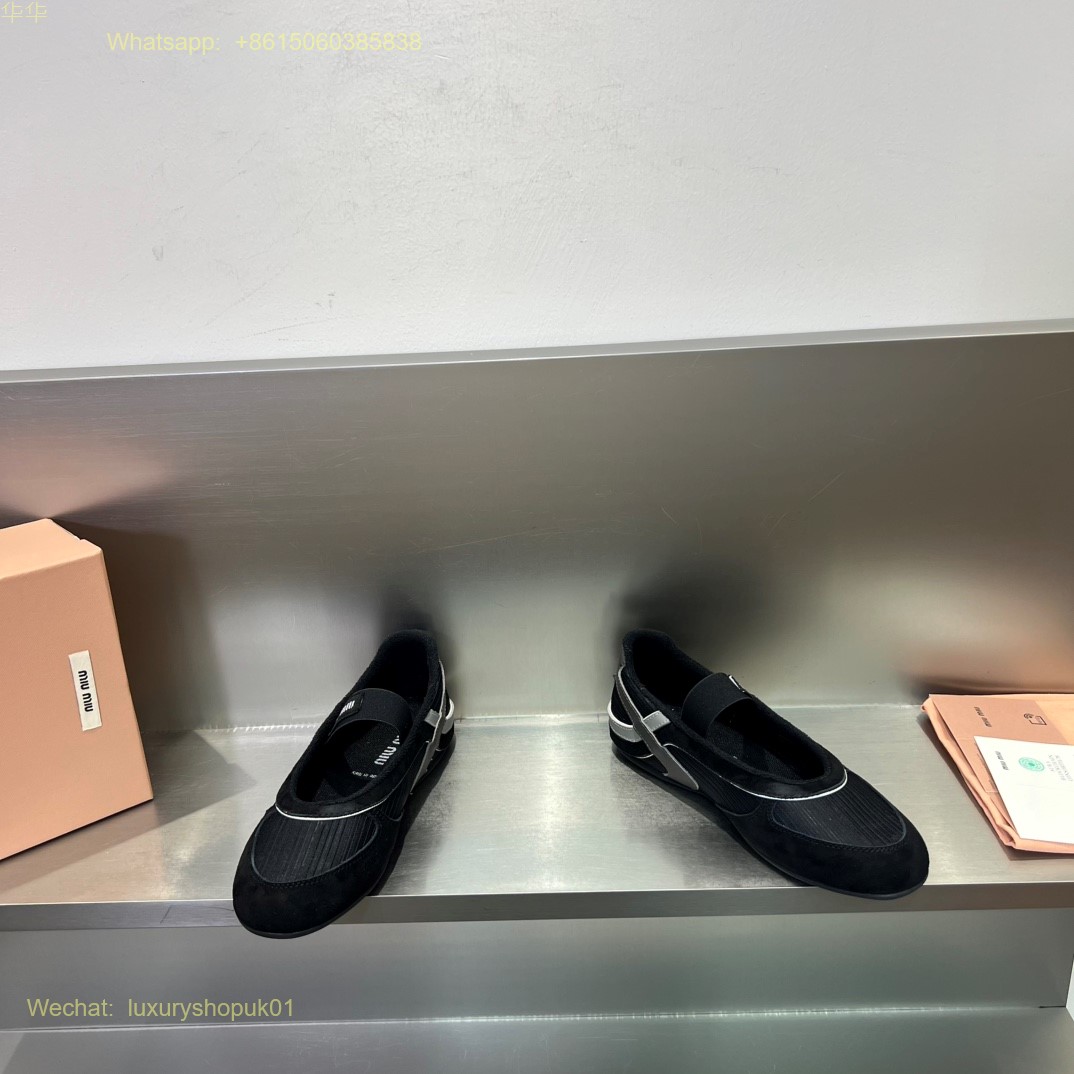 Miu Miu Ballet Flat Strap Women Shoes