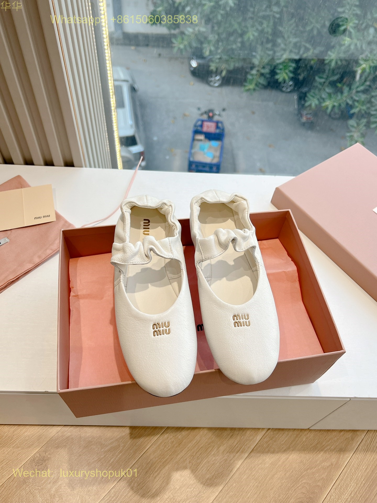 Miu Miu Ballerina Ballet Flats Women Shoes