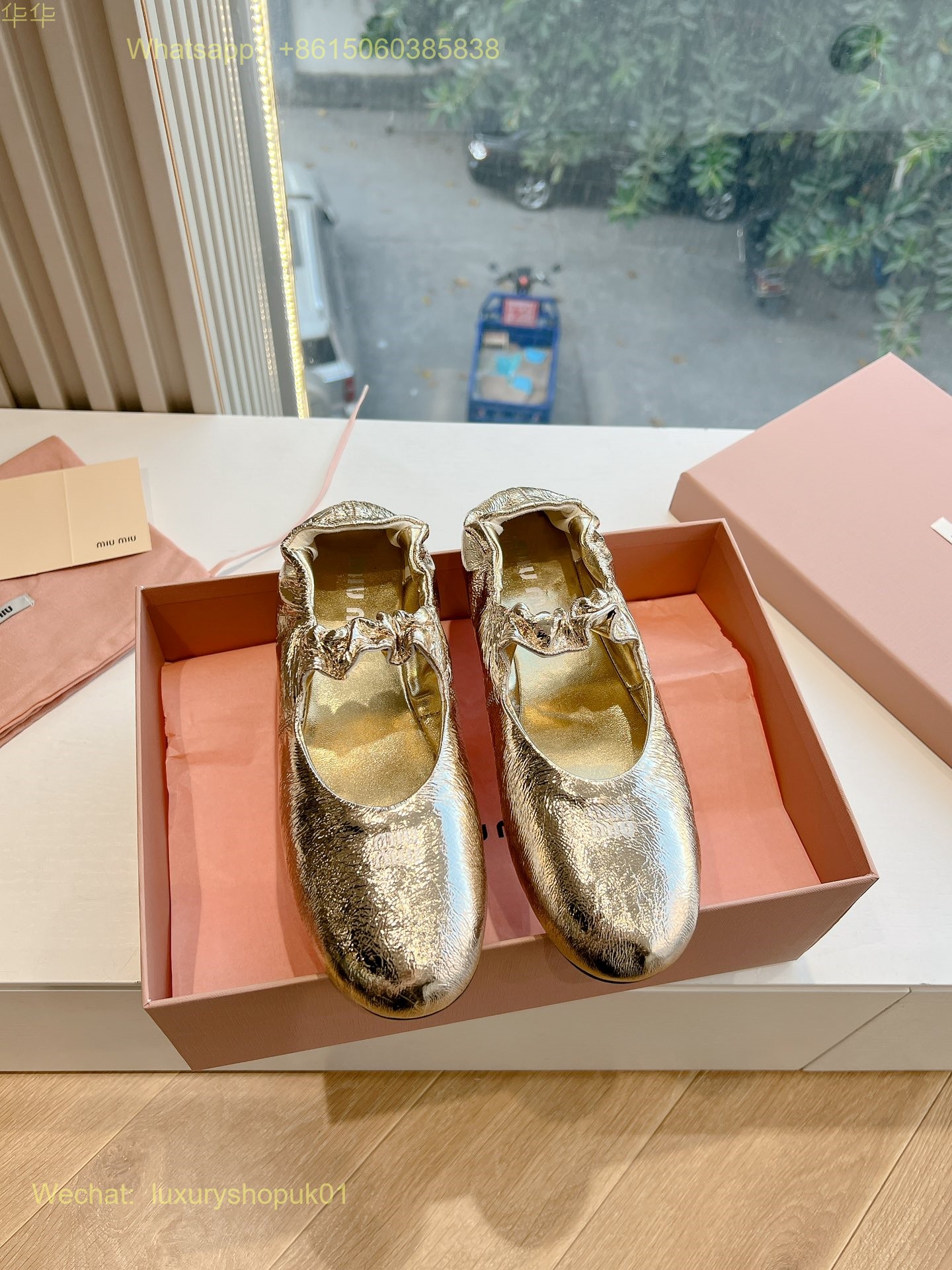 Miu Miu Ballerina Ballet Flats Women Shoes