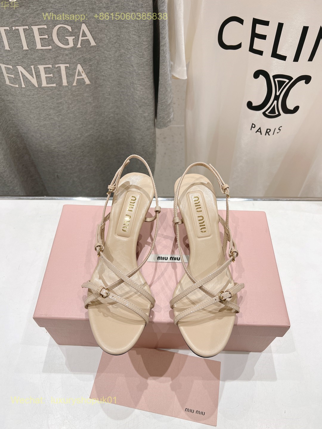 Miu Miu Strappy Leather Sandals Women Shoes