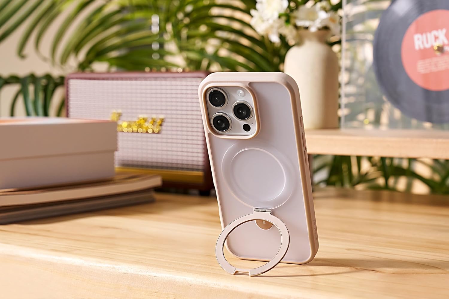 TORRAS Q3 360 Spin for iPhone 17 Pro Max Case Magnetic Stand, Compatible with Magsafe, Military Grade Protection, Camera Control, Built-in Kickstand 17 Pro Max Phone Case 6.9'', Clear