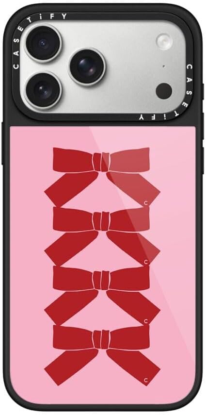 CASETiFY Glaze iPhone 17 Pro Max Case [Glossy Finish/Compatible with Magsafe / 4.9 ft. 1X Military Grade Drop Protection] - Bow Cats - Black