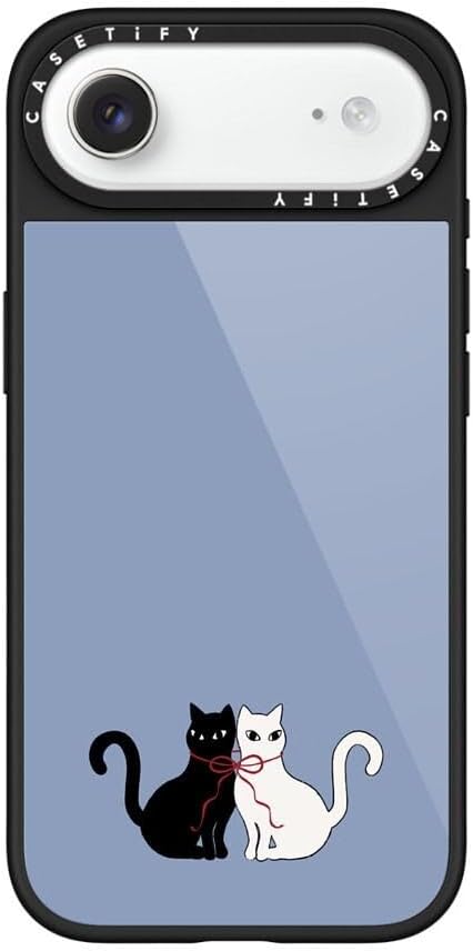 CASETiFY Glaze iPhone 17 Pro Max Case [Glossy Finish/Compatible with Magsafe / 4.9 ft. 1X Military Grade Drop Protection] - Bow Cats - Black