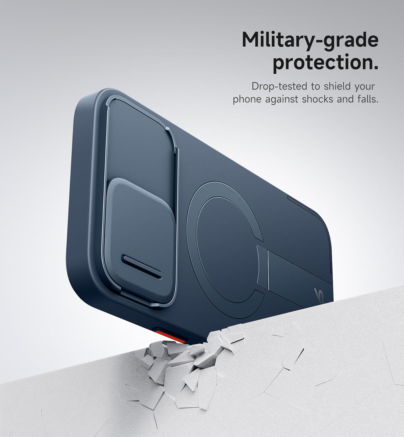 SURITCH for iPhone 12/12 Pro Case with Magnetic Camera Slide Cover and Adjustable Kickstand, Compatible with MagSafe, Shockproof Bumper Case Slim Protective Cover for iPhone 12/12 Pro 6.1 Inch, Black