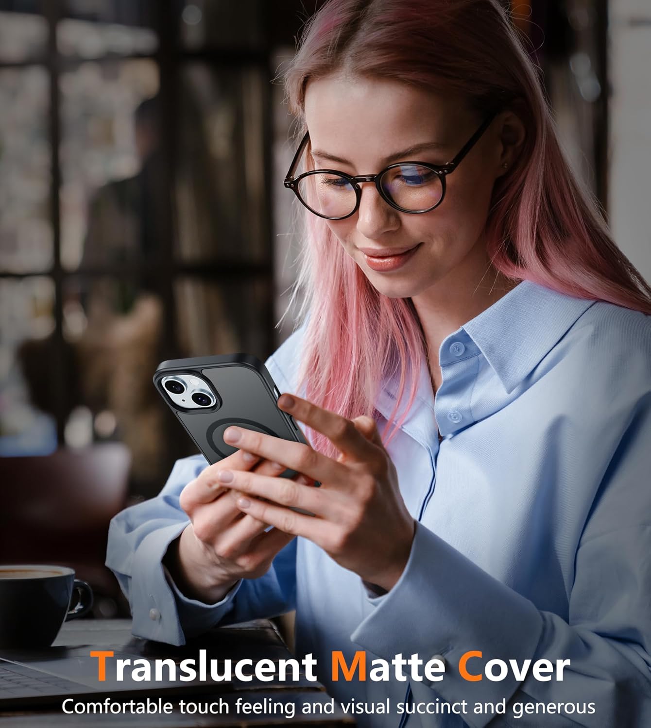 FNTCASE for iPhone 12 Phone Case: for iPhone 12 Pro Magnetic Matte Textured Military Grade Drop Protection Translucent Cell Cover - Slim Durable Shockproof Protective Bumper