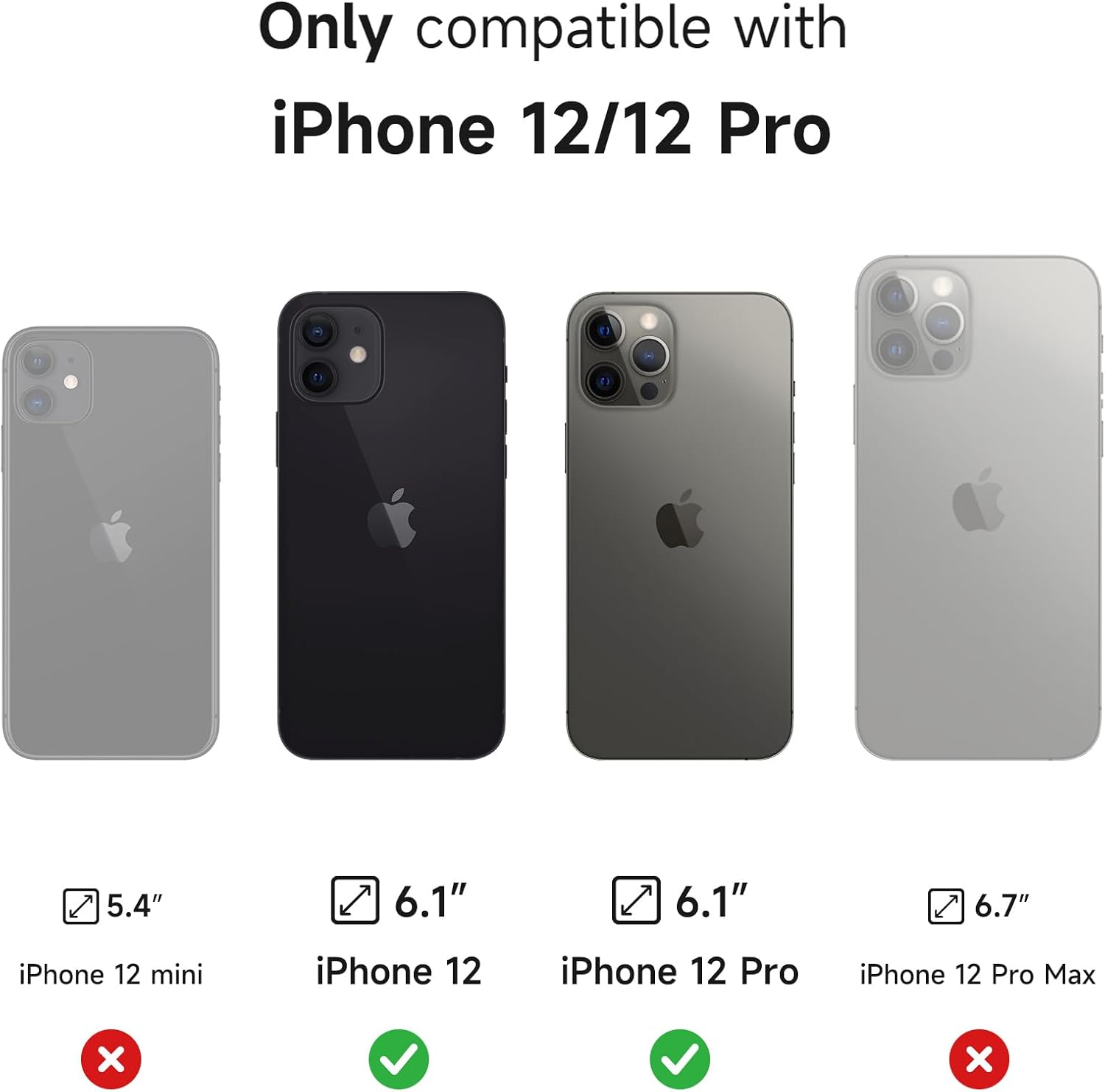 SURITCH for iPhone 12/12 Pro Case with Magnetic Camera Slide Cover and Adjustable Kickstand, Compatible with MagSafe, Shockproof Bumper Case Slim Protective Cover for iPhone 12/12 Pro 6.1 Inch, Black