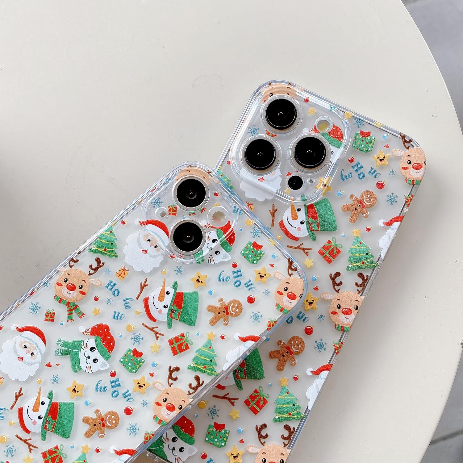 UEEBAI Christmas Phone Case for iPhone 16, Cute Merry Christmas Pattern Case Compatible with Magsafe Red Xmas Santa Tree Candy Pattern Cover for Women and Girls - Elk