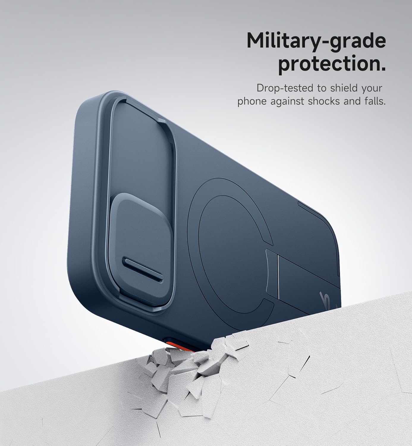 SURITCH for iPhone 12/12 Pro Case with Magnetic Camera Slide Cover and Adjustable Kickstand, Compatible with MagSafe, Shockproof Bumper Case Slim Protective Cover for iPhone 12/12 Pro 6.1 Inch, Black