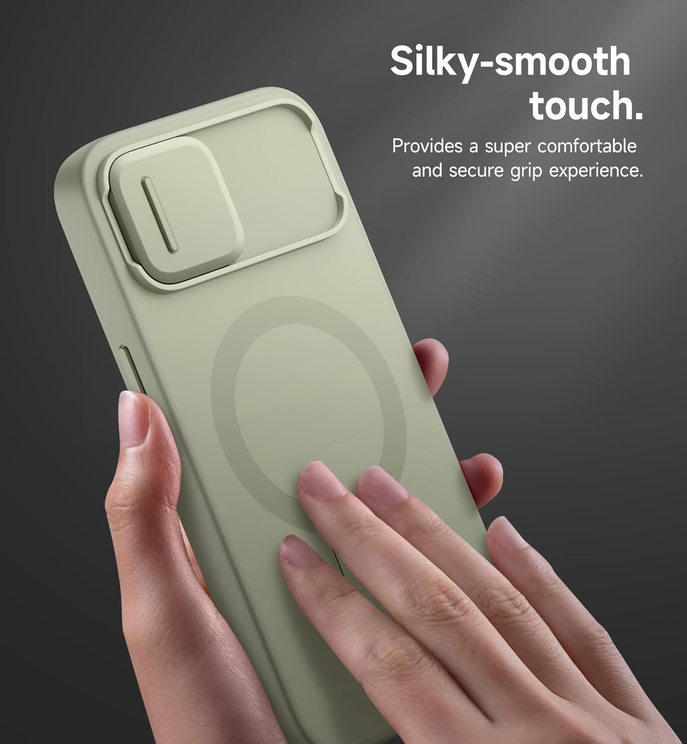 SURITCH for iPhone 12/12 Pro Case with Magnetic Camera Slide Cover and Adjustable Kickstand, Compatible with MagSafe, Shockproof Bumper Case Slim Protective Cover for iPhone 12/12 Pro 6.1 Inch, Black