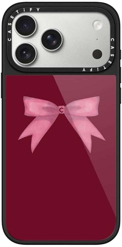 CASETiFY Glaze iPhone 17 Pro Max Case [Glossy Finish/Compatible with Magsafe / 4.9 ft. 1X Military Grade Drop Protection] - Bow Cats - Black