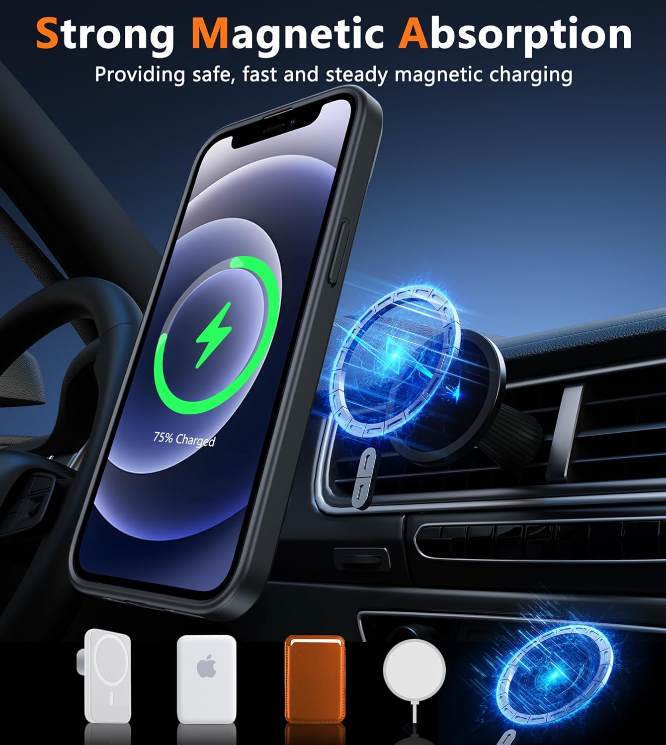 FNTCASE for iPhone 12 Phone Case: for iPhone 12 Pro Magnetic Matte Textured Military Grade Drop Protection Translucent Cell Cover - Slim Durable Shockproof Protective Bumper