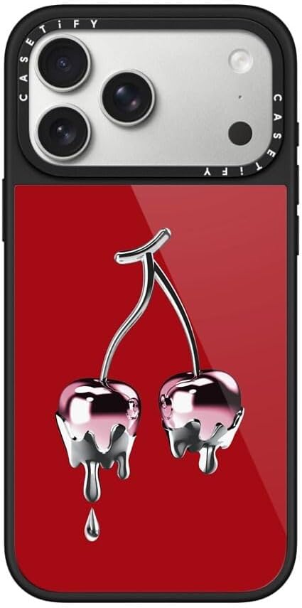 CASETiFY Glaze iPhone 17 Pro Max Case [Glossy Finish/Compatible with Magsafe / 4.9 ft. 1X Military Grade Drop Protection] - Bow Cats - Black