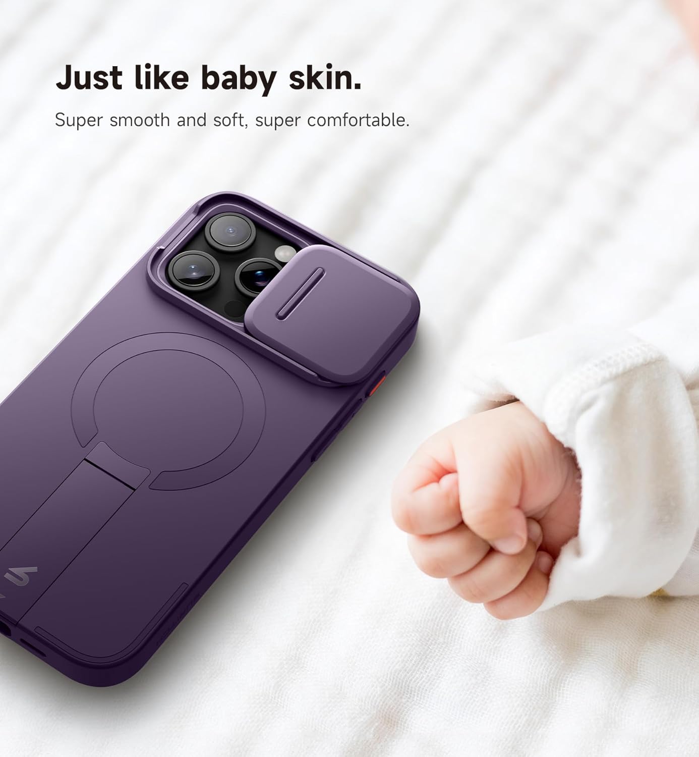 SURITCH for iPhone 12/12 Pro Case with Magnetic Camera Slide Cover and Adjustable Kickstand, Compatible with MagSafe, Shockproof Bumper Case Slim Protective Cover for iPhone 12/12 Pro 6.1 Inch, Black