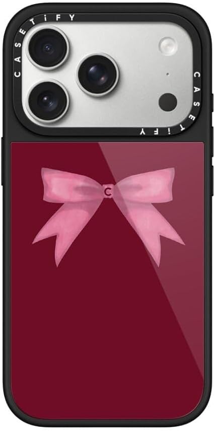 CASETiFY Glaze iPhone 17 Pro Max Case [Glossy Finish/Compatible with Magsafe / 4.9 ft. 1X Military Grade Drop Protection] - Bow Cats - Black