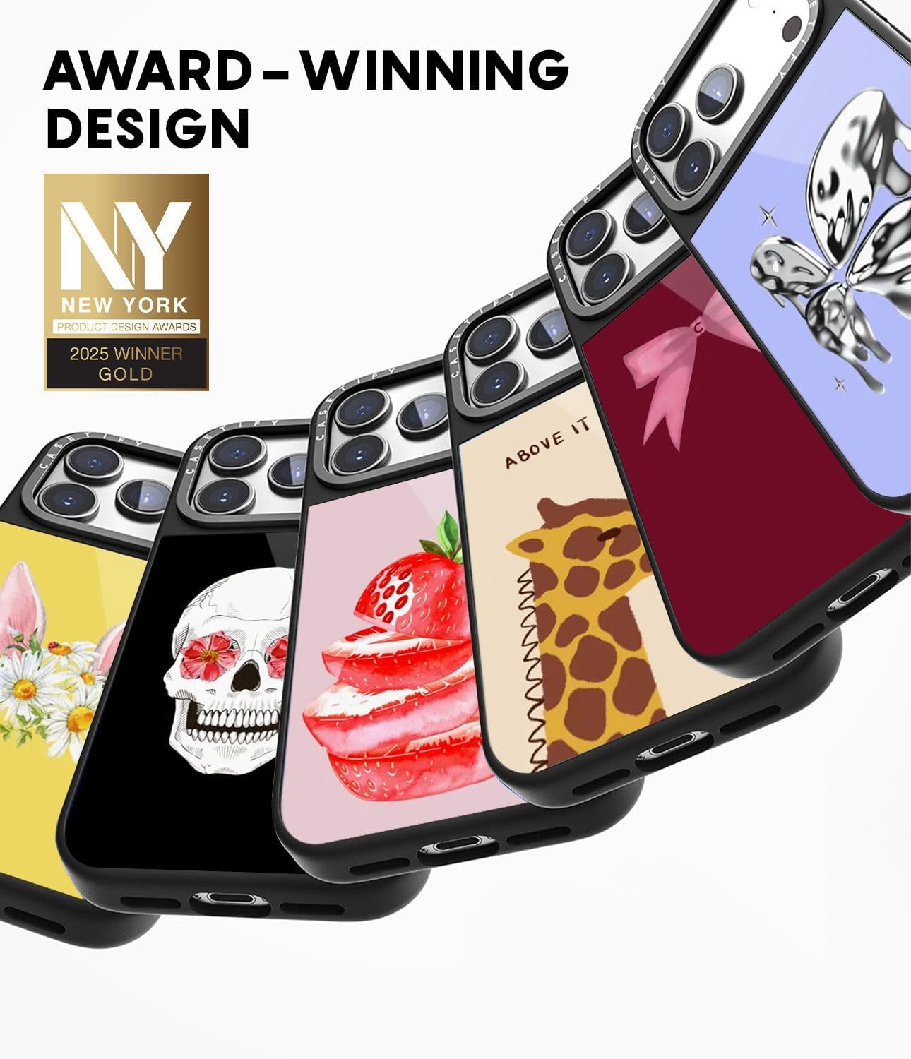 CASETiFY Glaze iPhone 17 Pro Max Case [Glossy Finish/Compatible with Magsafe / 4.9 ft. 1X Military Grade Drop Protection] - Bow Cats - Black