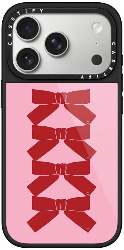 CASETiFY Glaze iPhone 17 Pro Max Case [Glossy Finish/Compatible with Magsafe / 4.9 ft. 1X Military Grade Drop Protection] - Bow Cats - Black