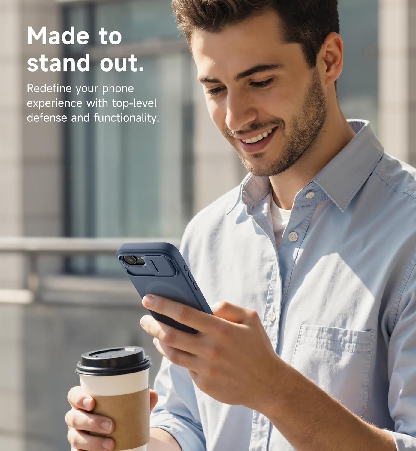 SURITCH for iPhone 12/12 Pro Case with Magnetic Camera Slide Cover and Adjustable Kickstand, Compatible with MagSafe, Shockproof Bumper Case Slim Protective Cover for iPhone 12/12 Pro 6.1 Inch, Black