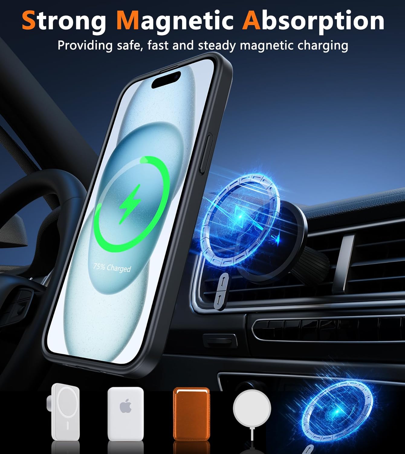 FNTCASE for iPhone 12 Phone Case: for iPhone 12 Pro Magnetic Matte Textured Military Grade Drop Protection Translucent Cell Cover - Slim Durable Shockproof Protective Bumper