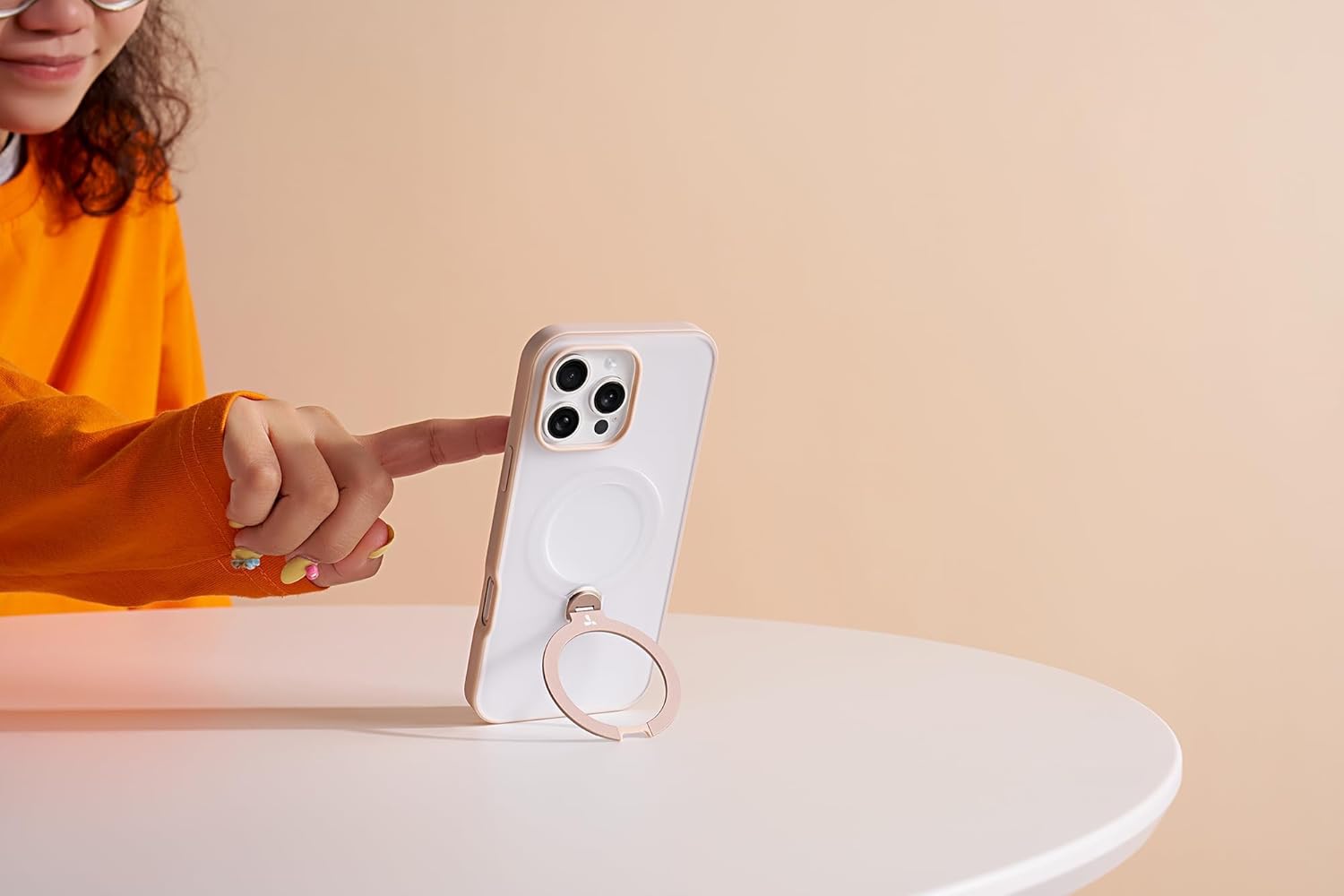 TORRAS Q3 360 Spin for iPhone 17 Pro Max Case Magnetic Stand, Compatible with Magsafe, Military Grade Protection, Camera Control, Built-in Kickstand 17 Pro Max Phone Case 6.9'', Clear